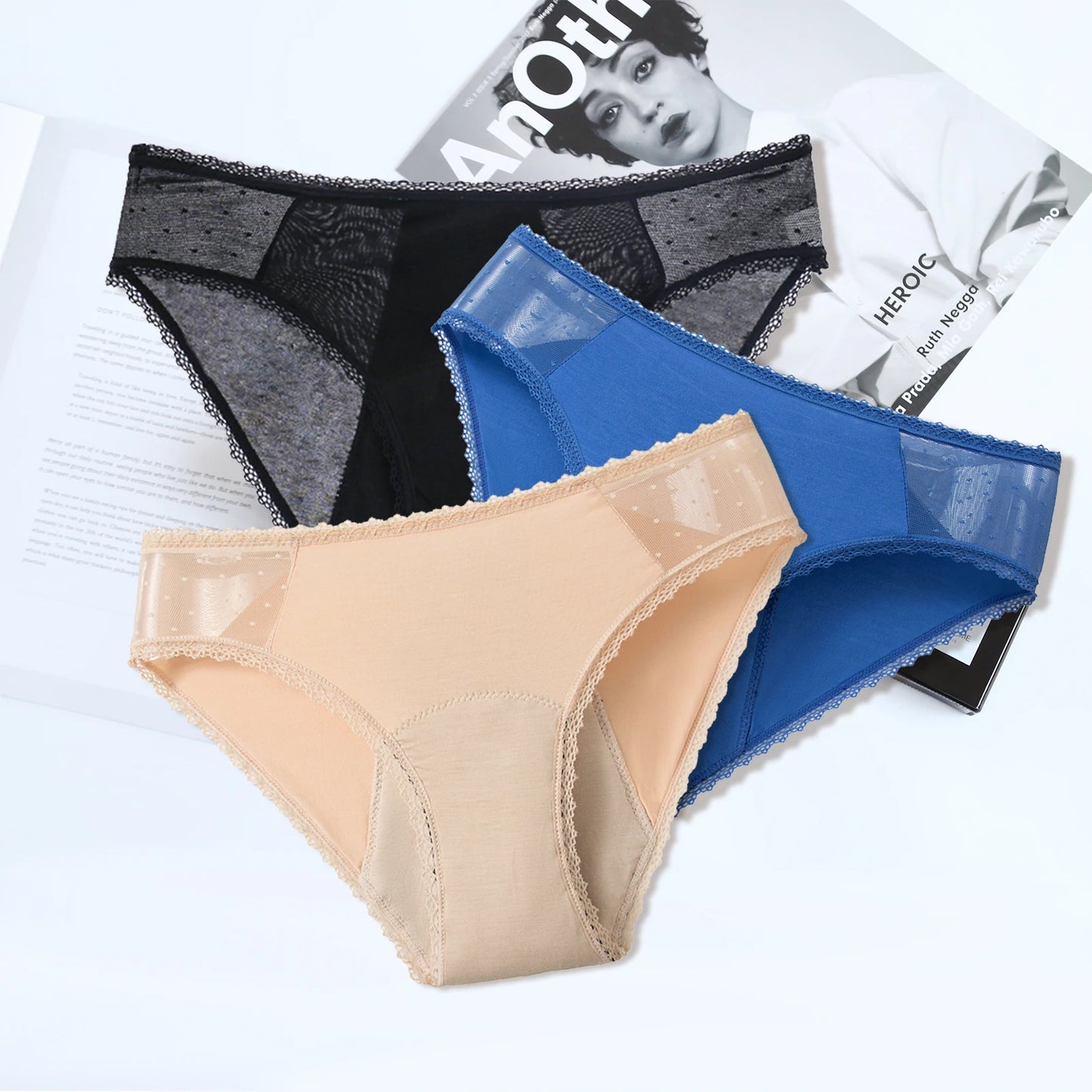 Choice 3Pack Lace Leakproof Menstrual Panties Underwear