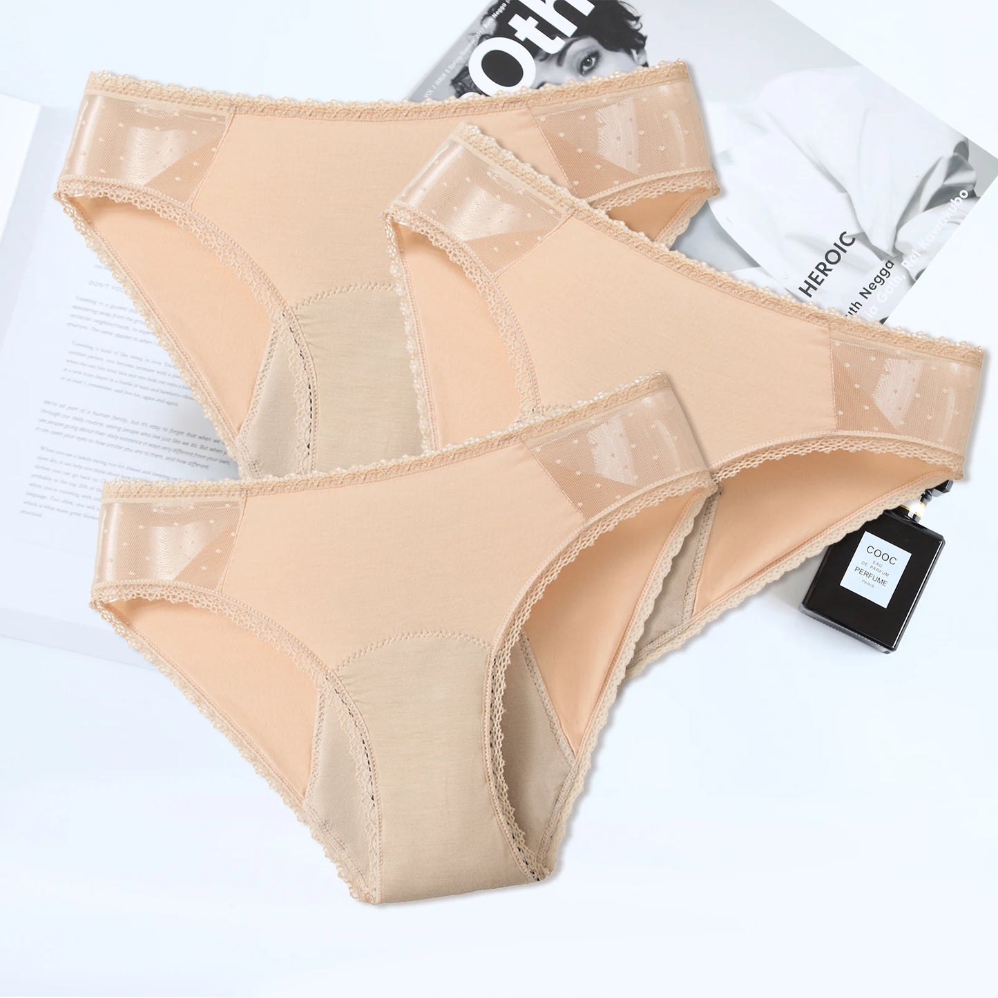 Choice 3Pack Lace Leakproof Menstrual Panties Underwear
