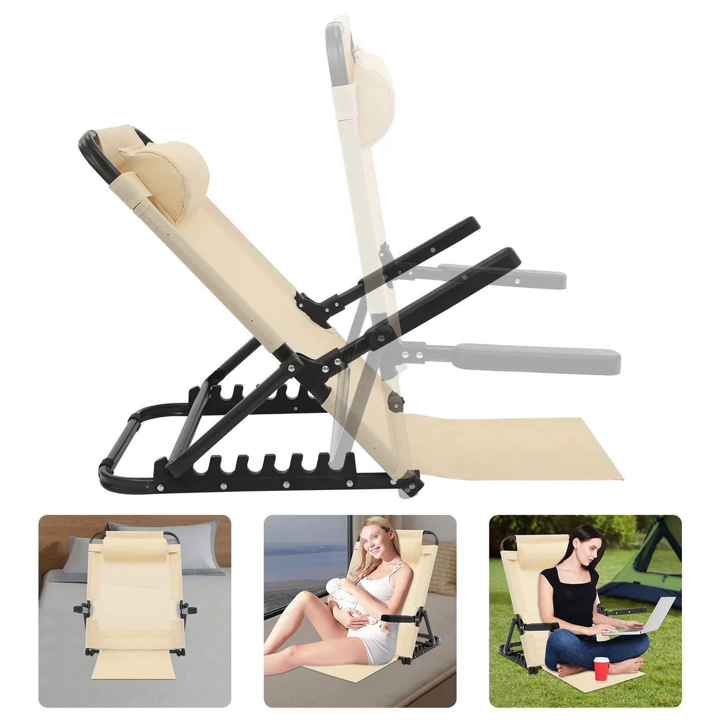 Bymaocar Lift Back Chair With Armrest Eight Gear Support