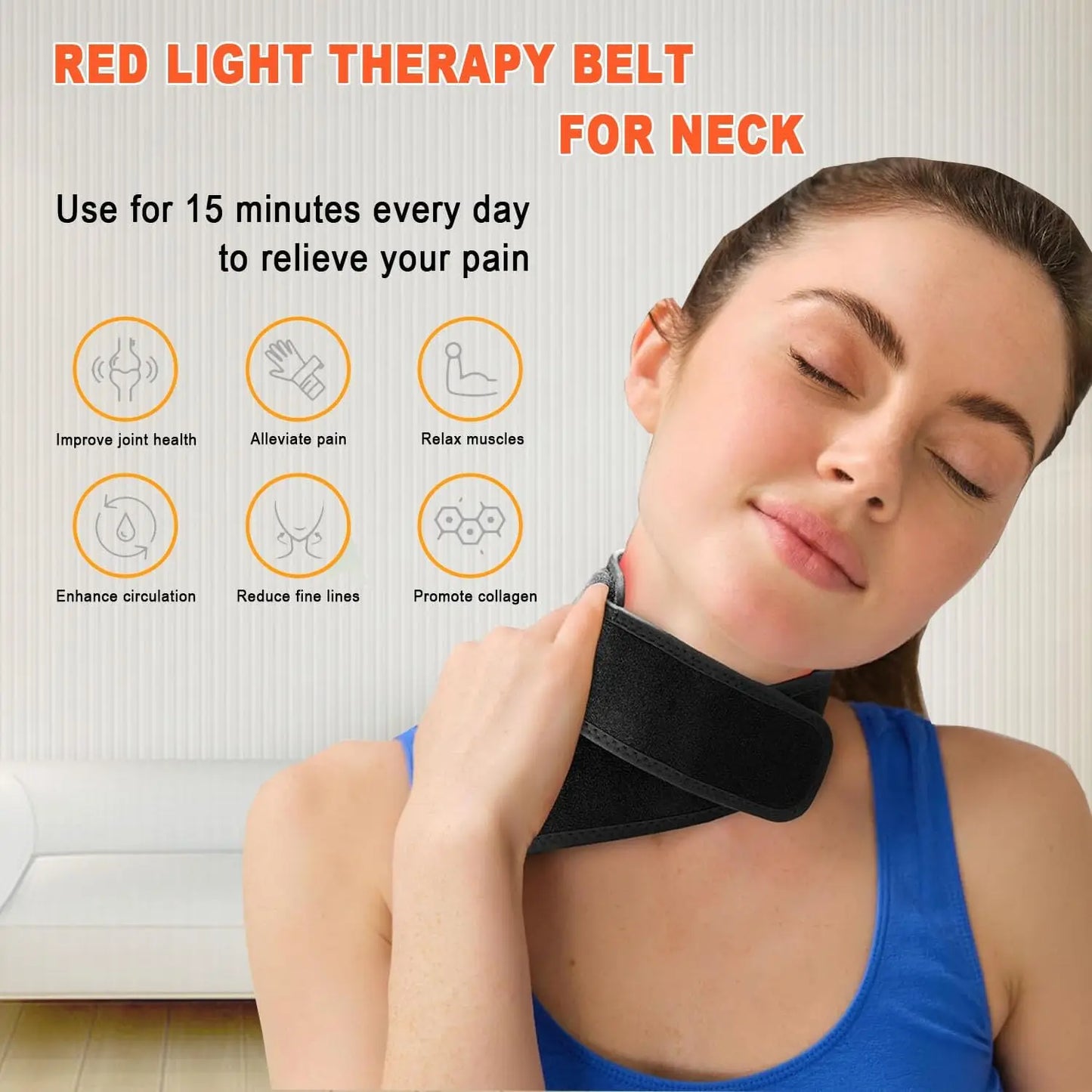 Effect Red Light Therapy Belt For Neck Pain Relief Device