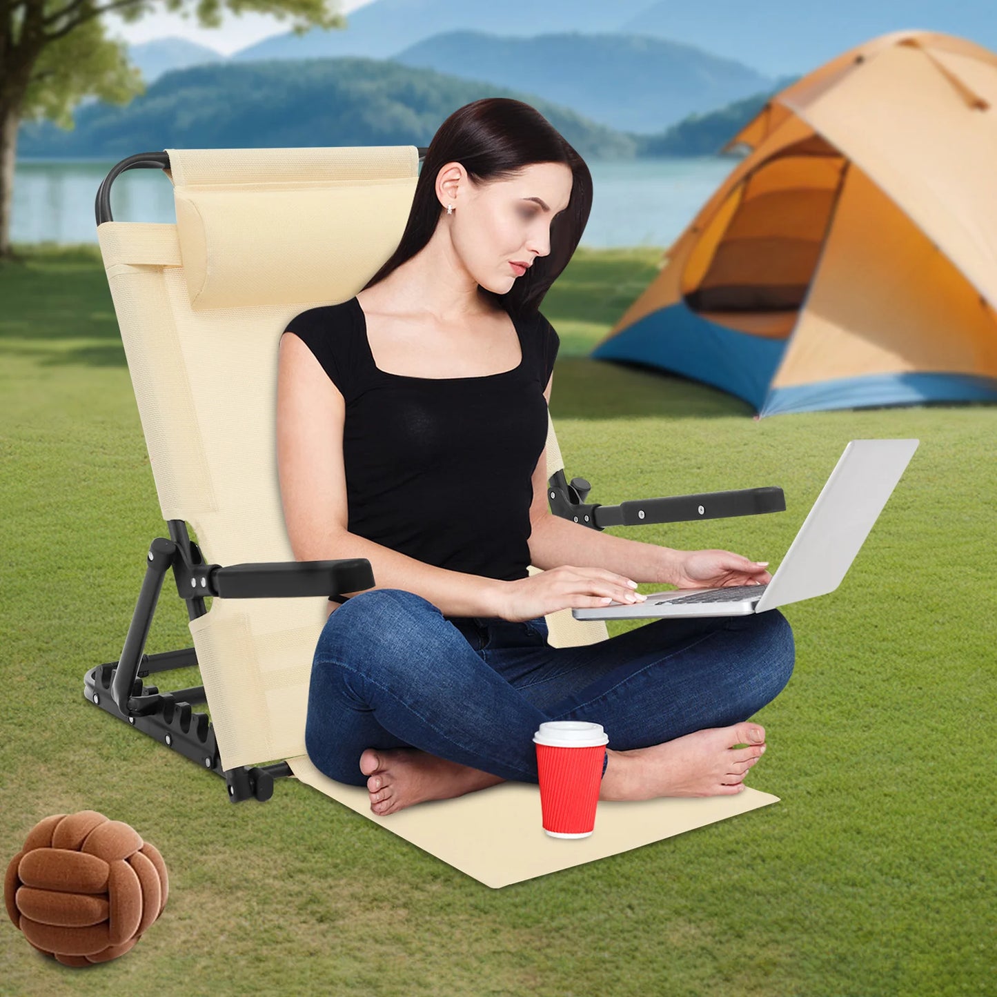 Bymaocar Lift Back Chair With Armrest Eight Gear Support