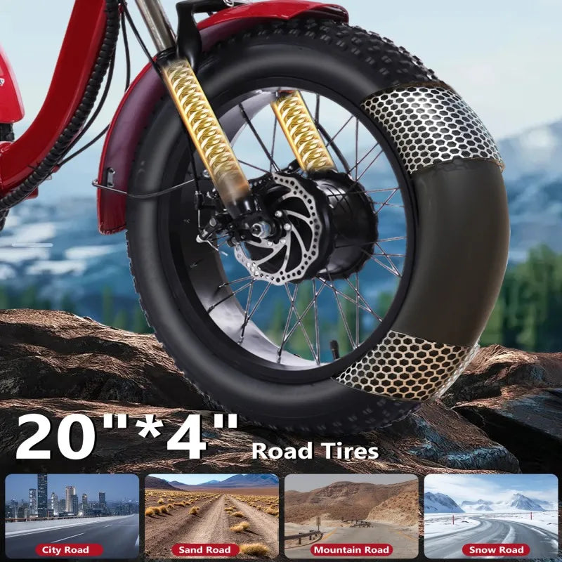 BROOBEY Electric Tricycle for Adults Folding Ebike Foldable