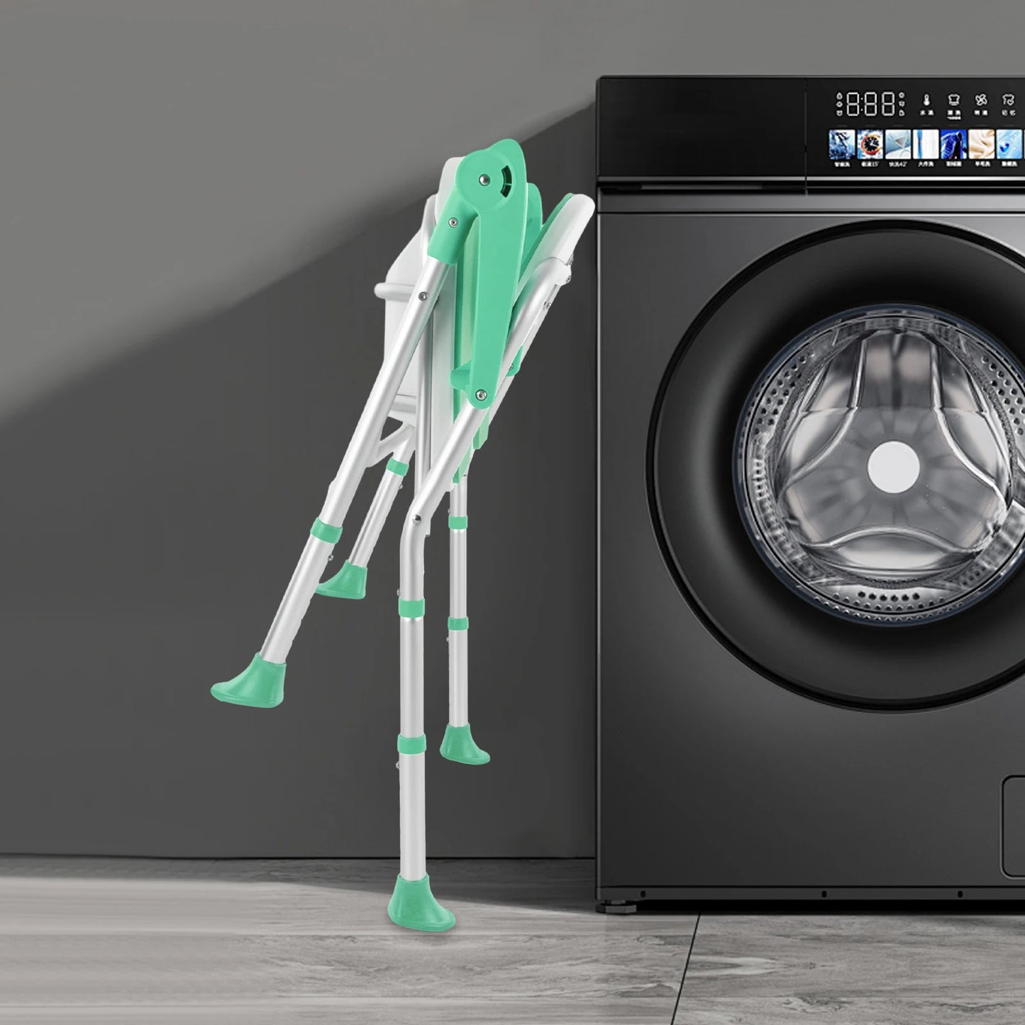 Bymaocar Folding Shower Chair Adjustable Height Bath Safety