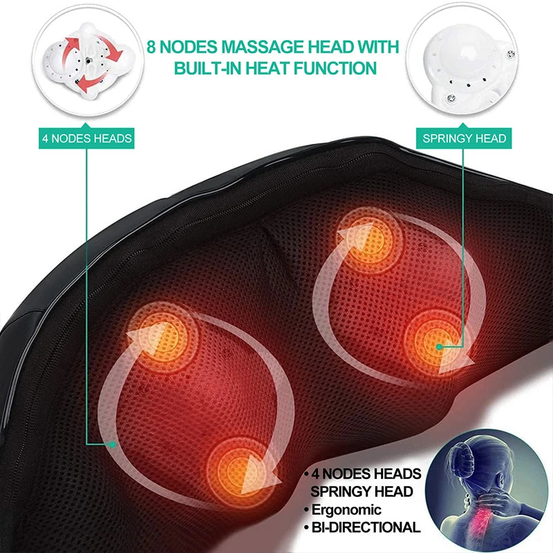 Medcursor Shiatsu Neck Massager With Heated Deep Kneading