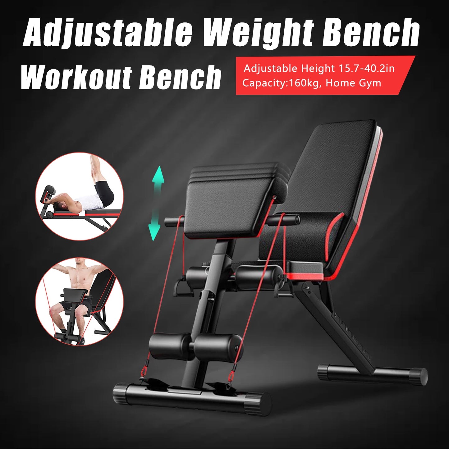 General Use Adjustable Weight Bench With 7 Position Backrest