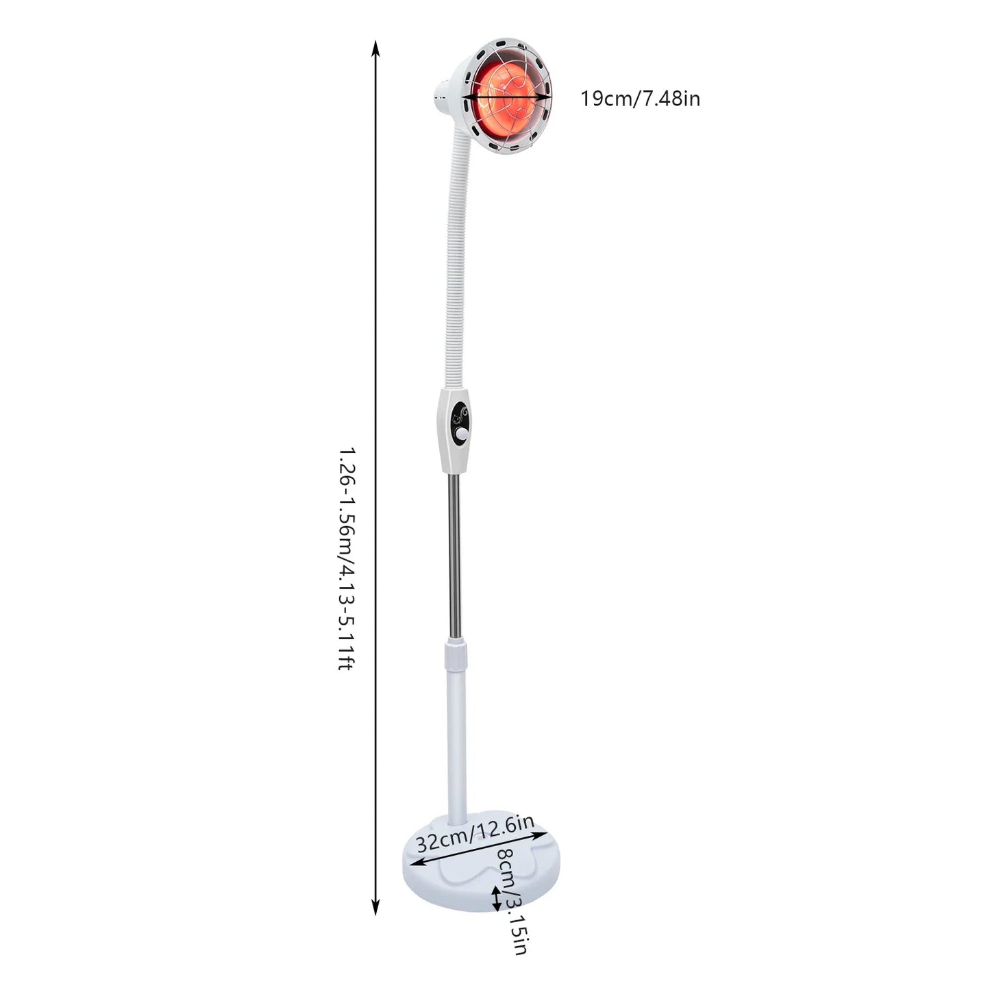 IR Heat Infrared Lamp 220V/110V Adjustable Therapy Lamp for Muscle & Joint Pain Relieves