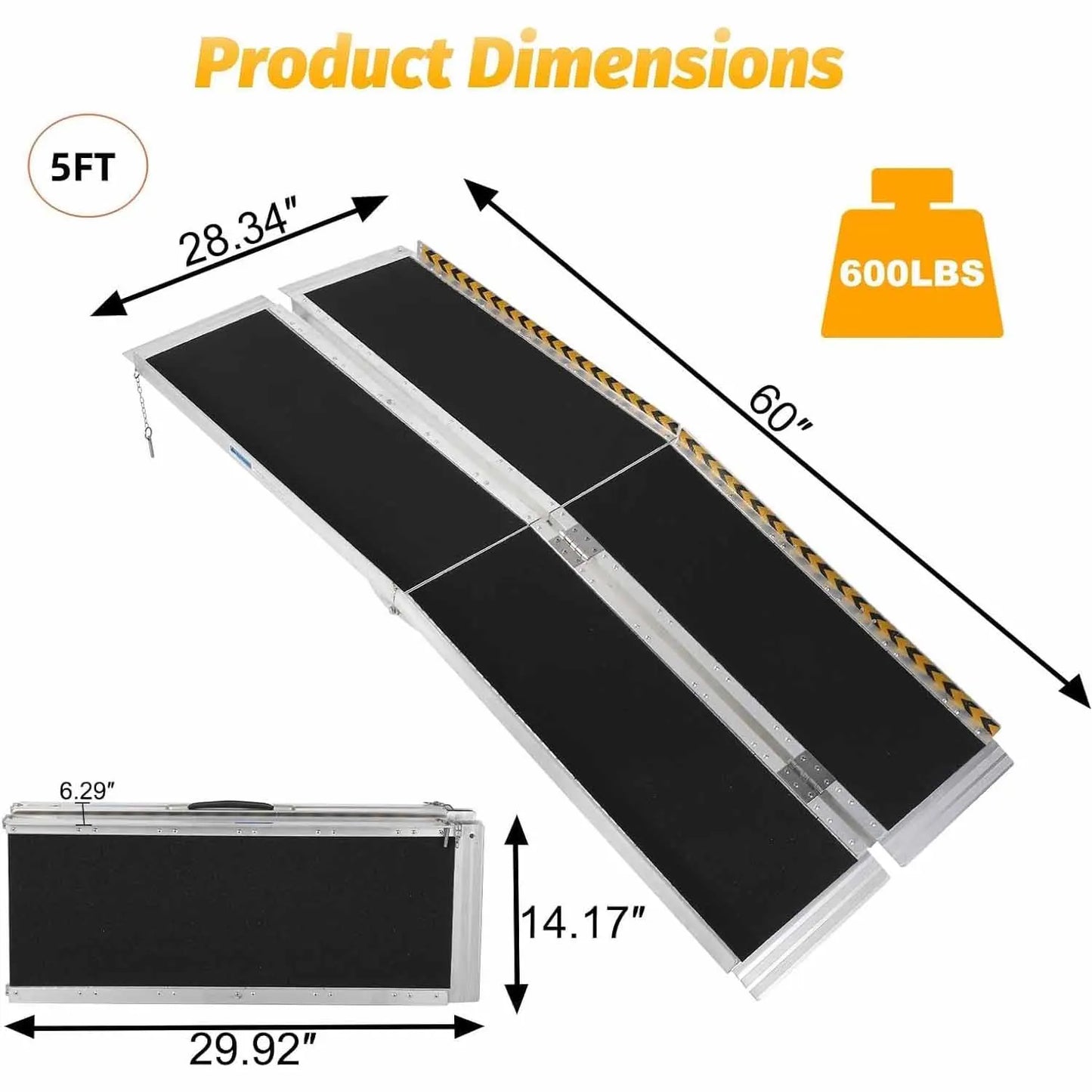 Twister.CK Aluminum Motorcycle Ramp Non Slip 600 LB