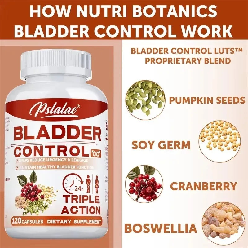 Pslalae Bladder Control Capsules For Urinary Tract Health 120 Count
