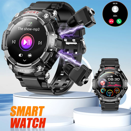 LaNikar Smartwatch AMOLED Display In Ear Bluetooth Headset