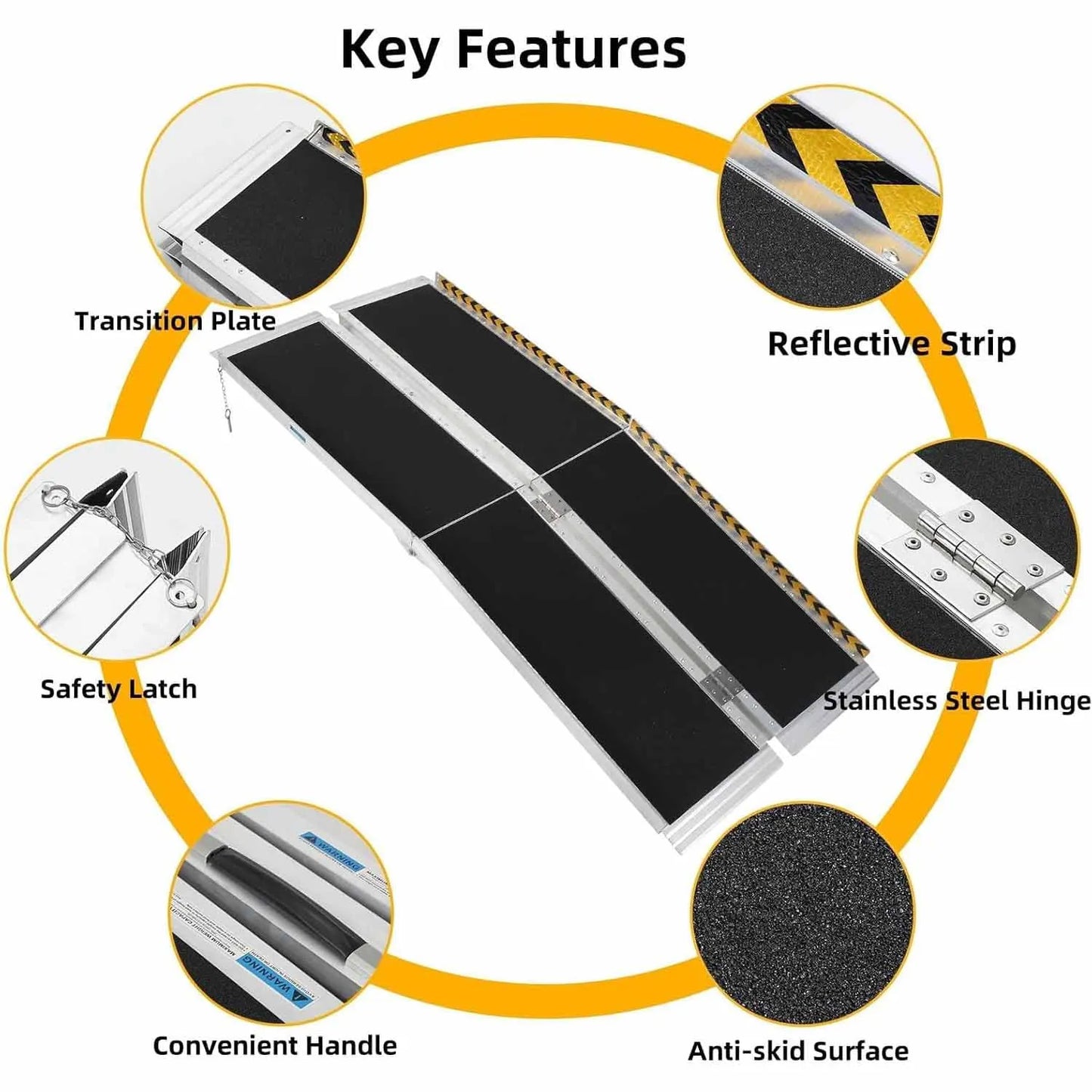 Twister.CK Aluminum Motorcycle Ramp Non Slip 600 LB
