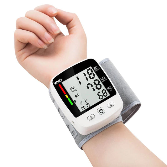 TAKROL Rechargeable Wrist Blood Pressure Monitor With LCD