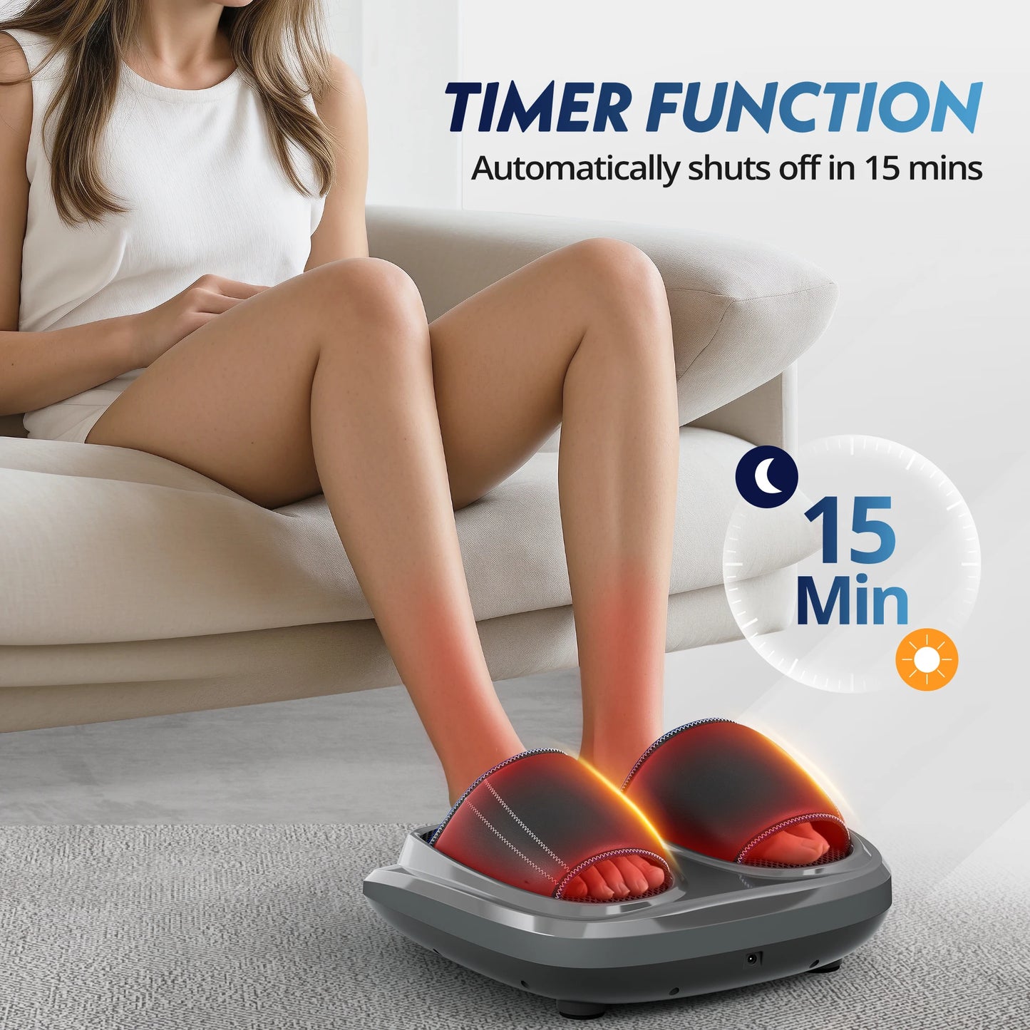 HIMOUTA Foot Massager HG01A with Heat Shiatsu Kneading