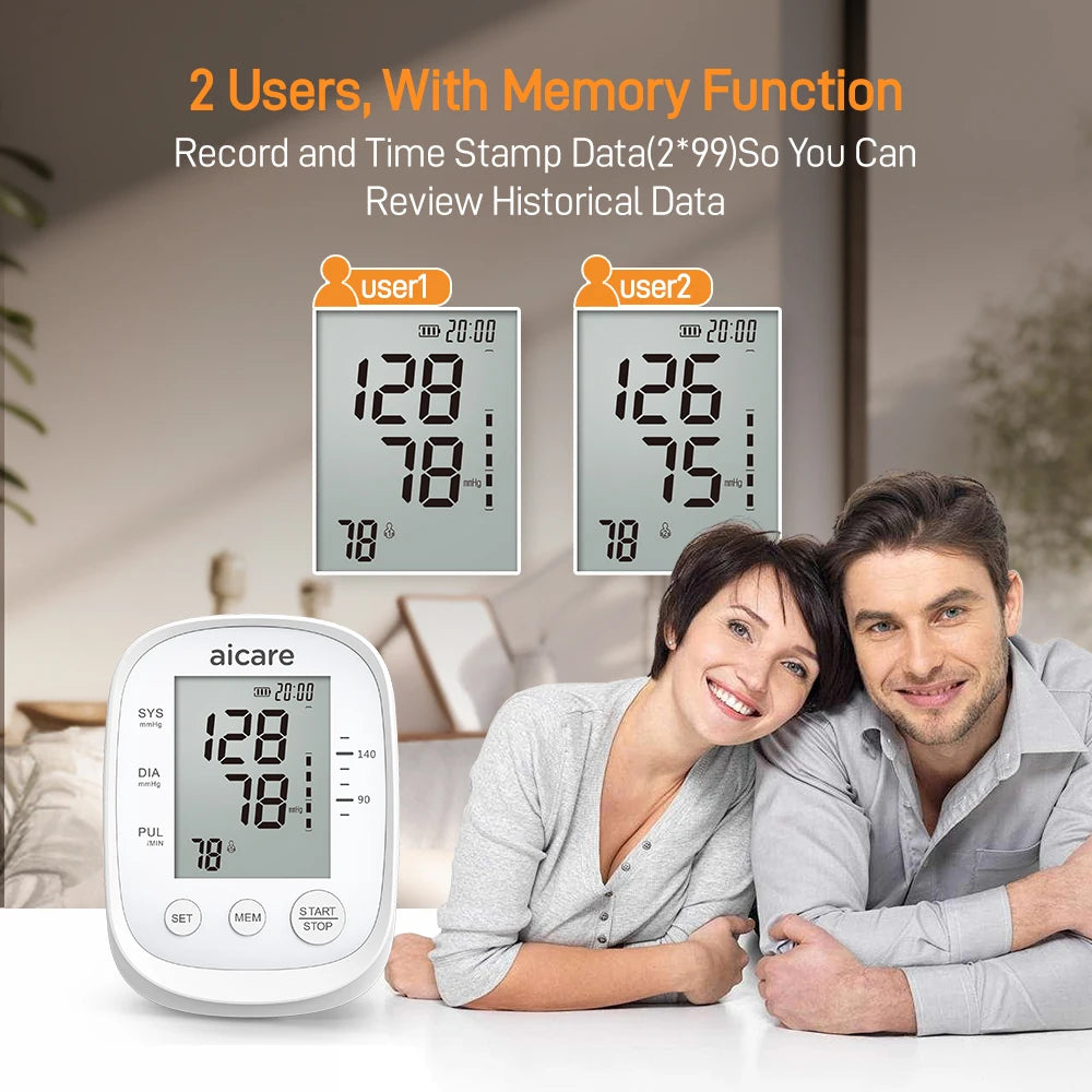 Aicare Digital Blood Pressure Monitor Upper Arm Home Use