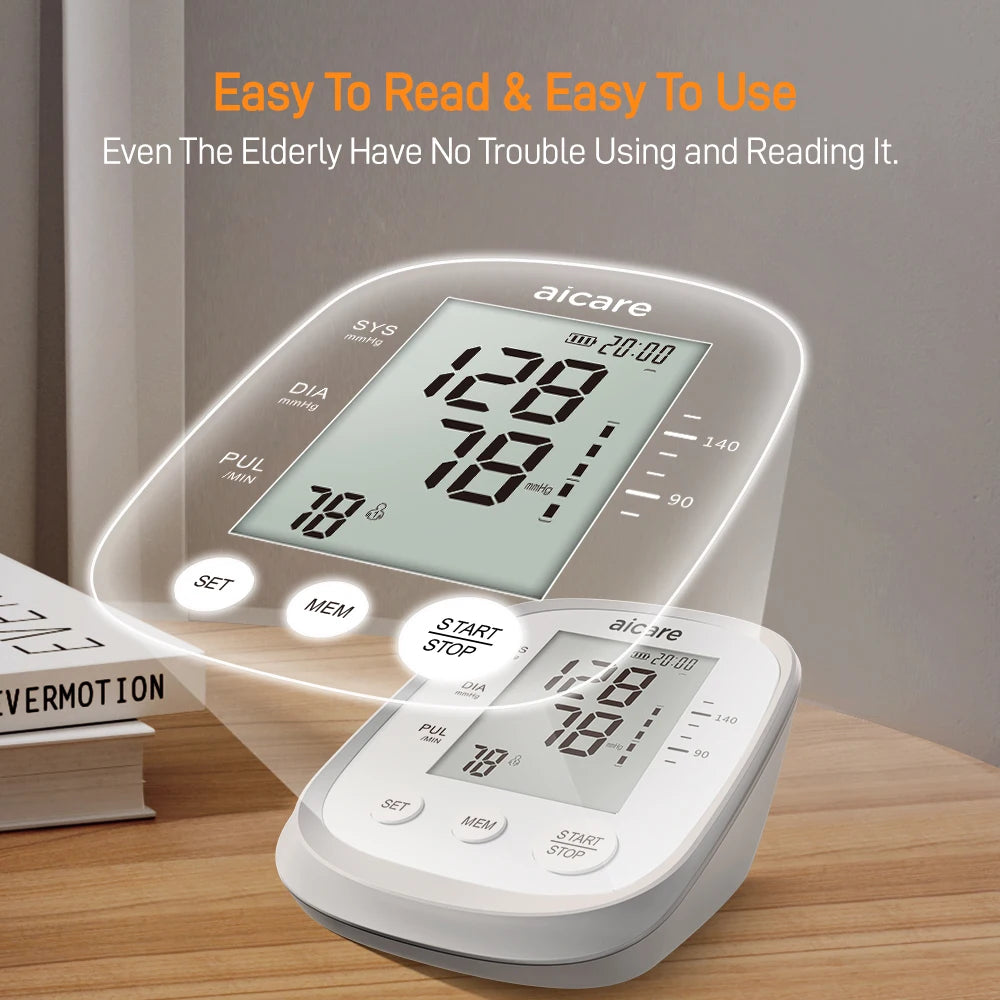Aicare Digital Blood Pressure Monitor Upper Arm Home Use
