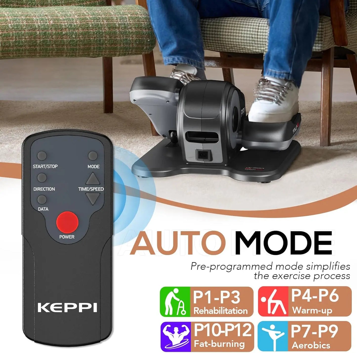 Hignconcerned Ellipse Leg Exerciser Under Desk Home Use