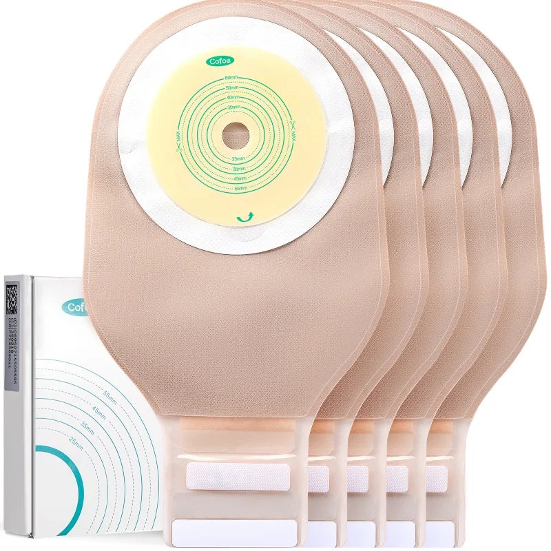 Cofoe Economical Drain Valve Colostomy Bags One Piece Clip