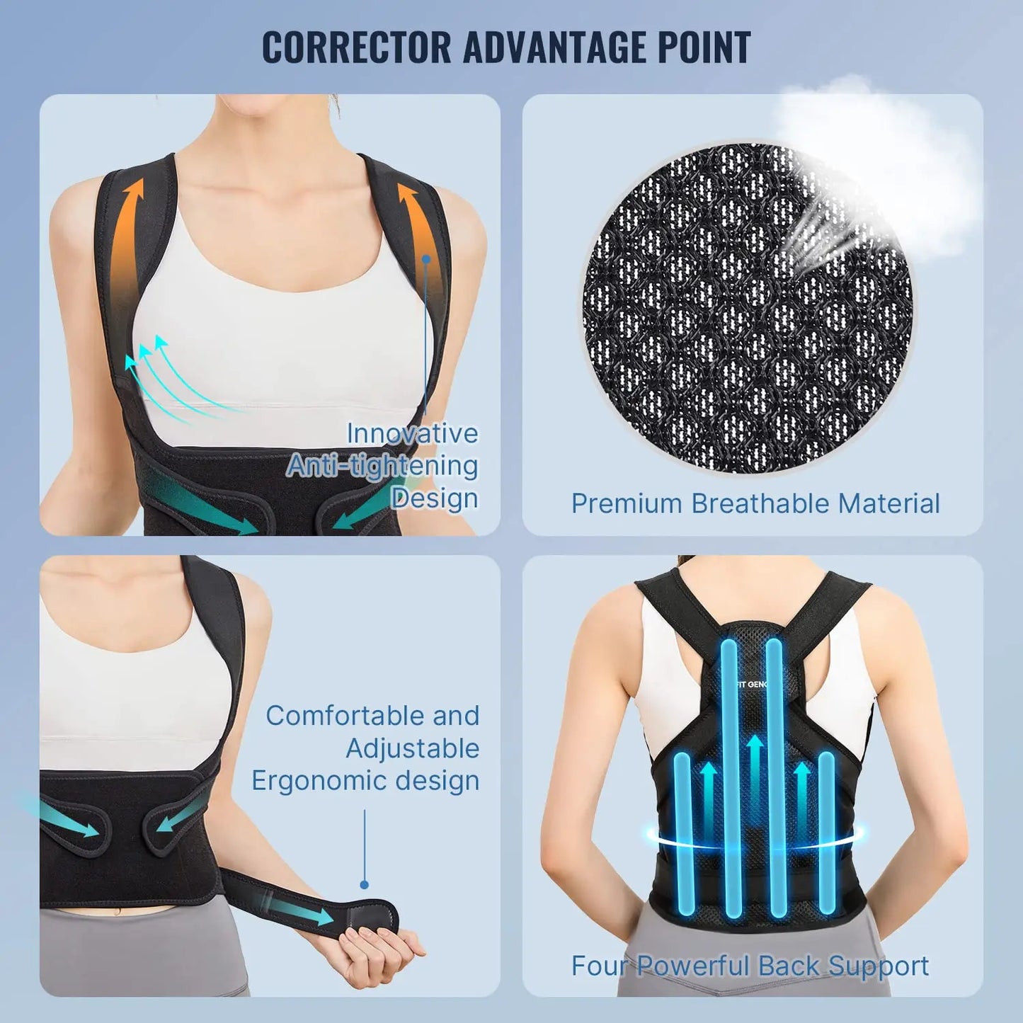 Hign-concerned Back Posture Corrector For Unisex Support