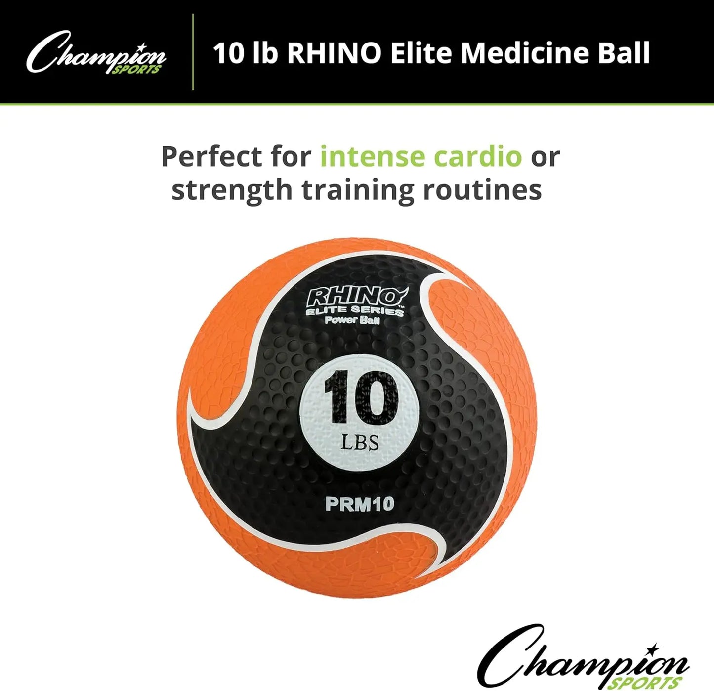 Rhino Elite Medicine Ball Textured Surface Superior Grip