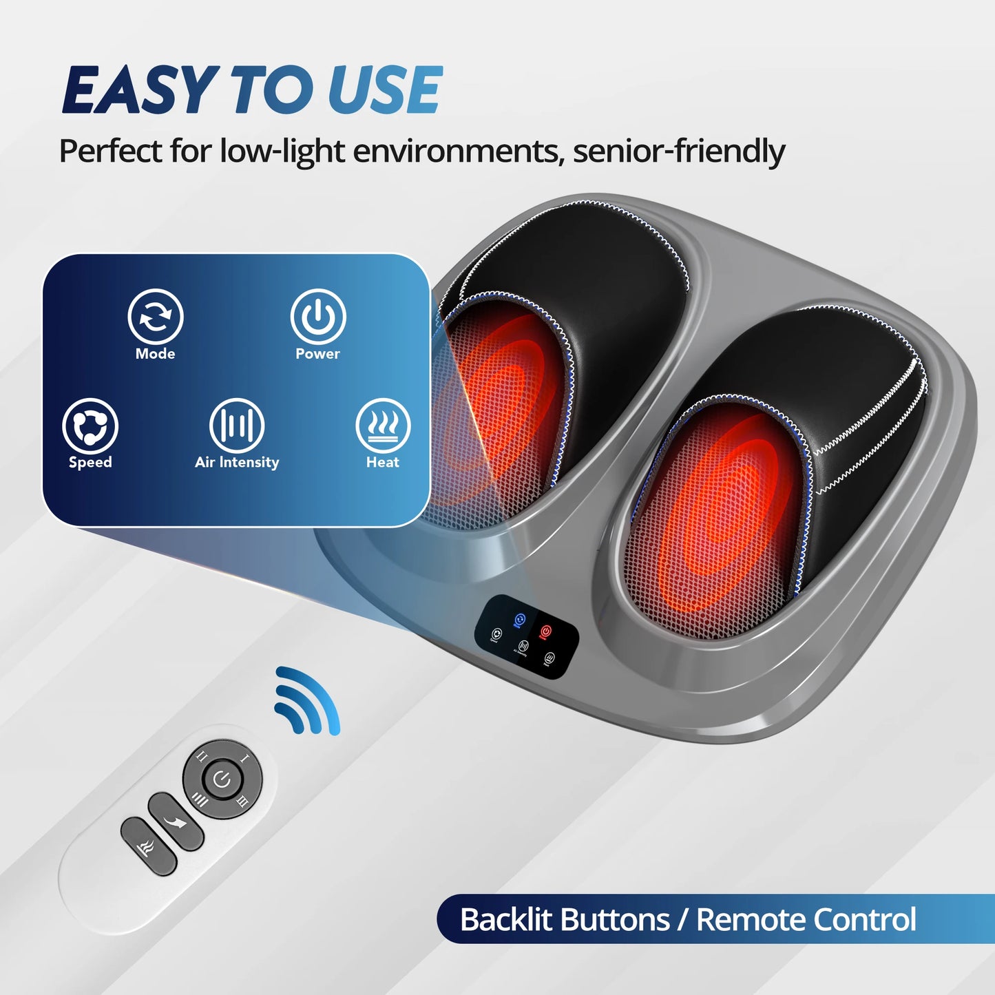 HIMOUTA Foot Massager HG01A with Heat Shiatsu Kneading