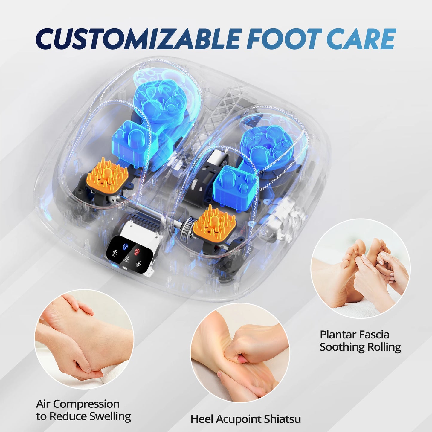 HIMOUTA Foot Massager HG01A with Heat Shiatsu Kneading