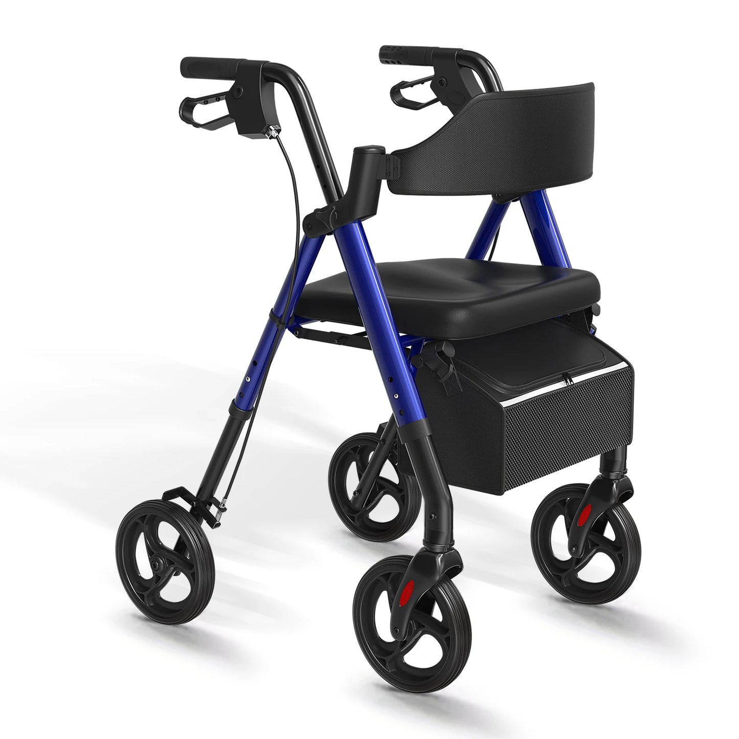 Rollator Walker For Seniors Foldable With Seat Aluminum Frame
