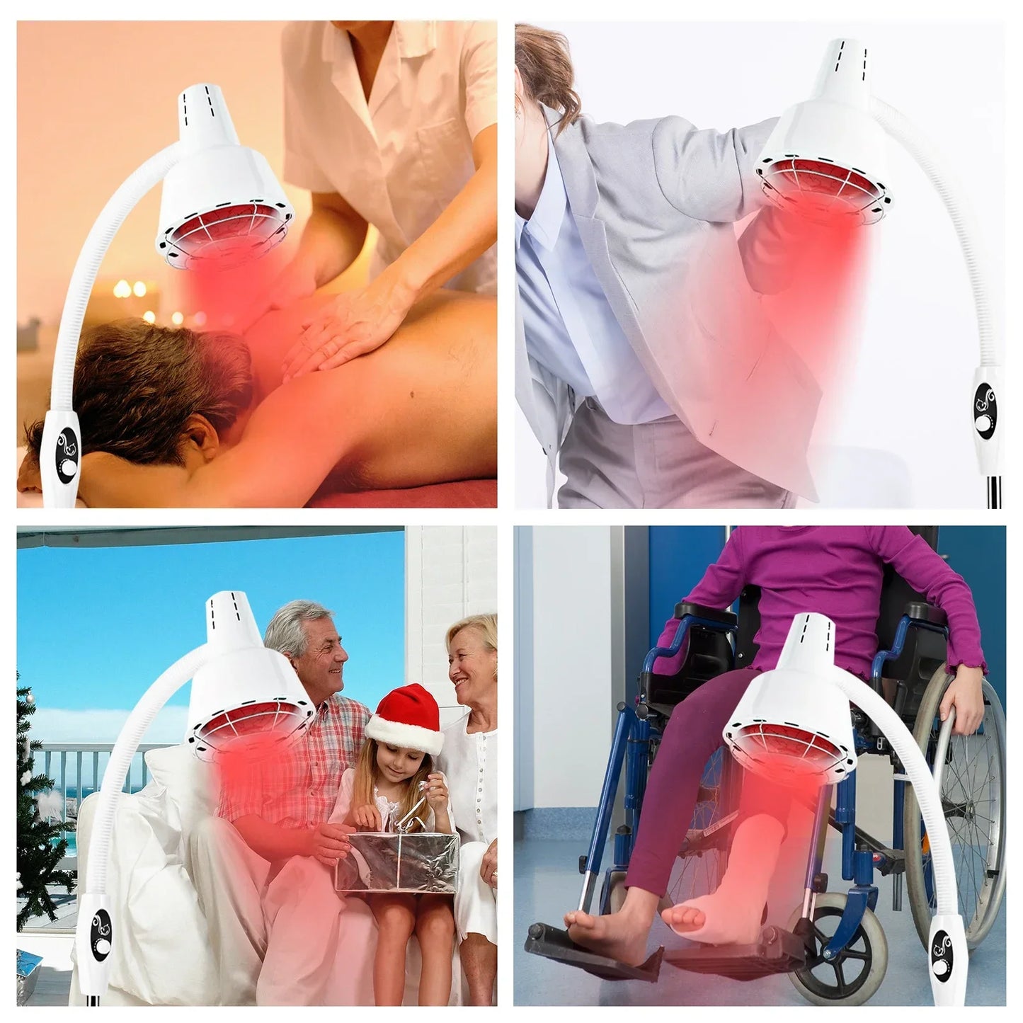 IR Heat Infrared Lamp 220V/110V Adjustable Therapy Lamp for Muscle & Joint Pain Relieves