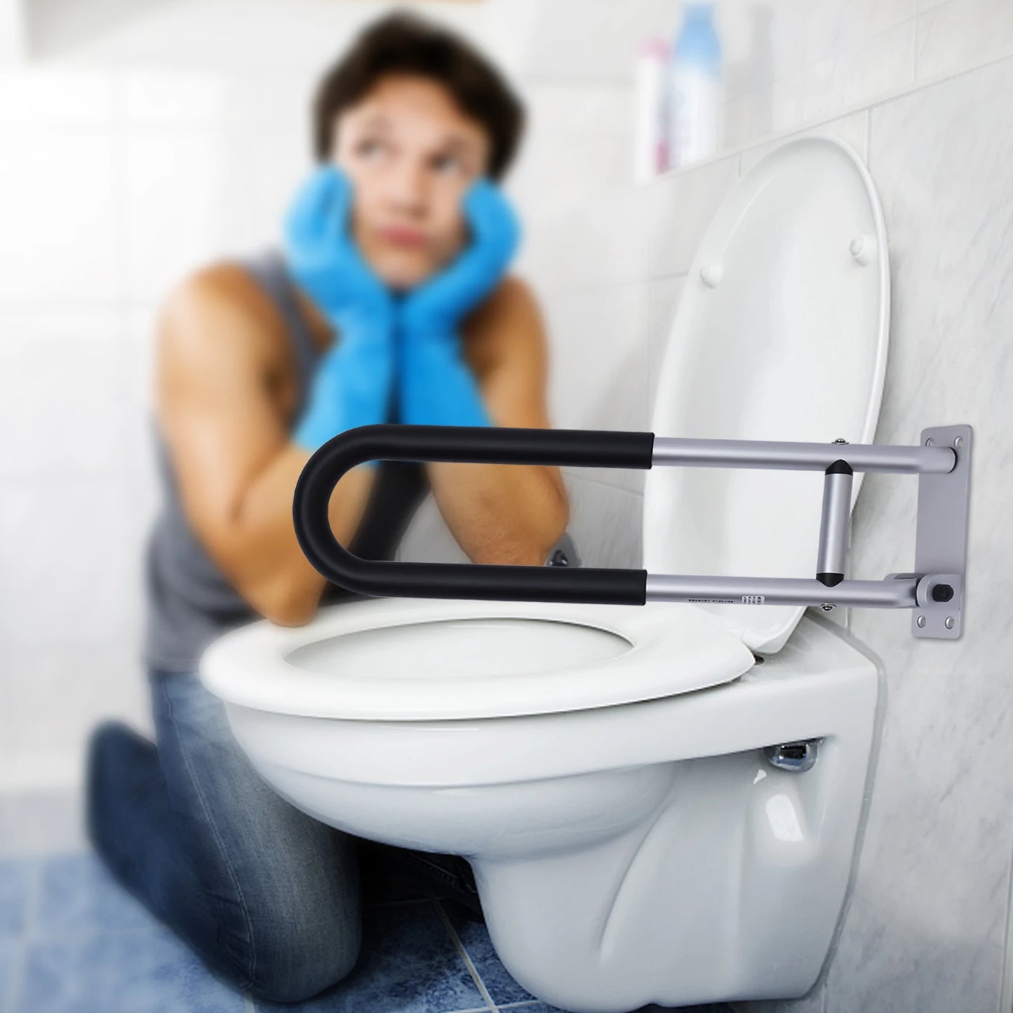 Hign Concerned Safety Tub Handrail With 90 Degree Rotation