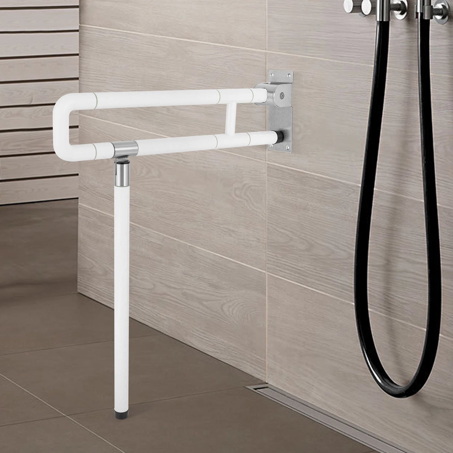 Hign-Con Concerned Toilet Grab Bar Foldable Wall Mount Handle