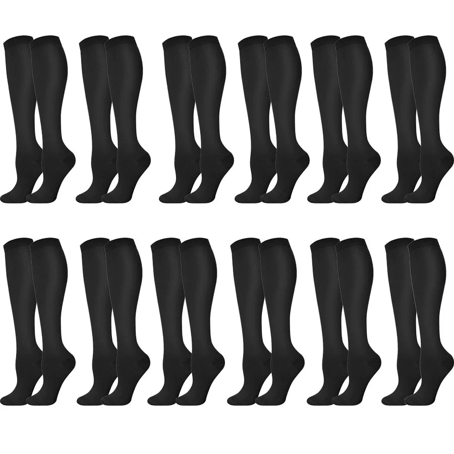 Zhejiang Craft of Weaving 12 Pairs Compression Socks for Men and Women Running