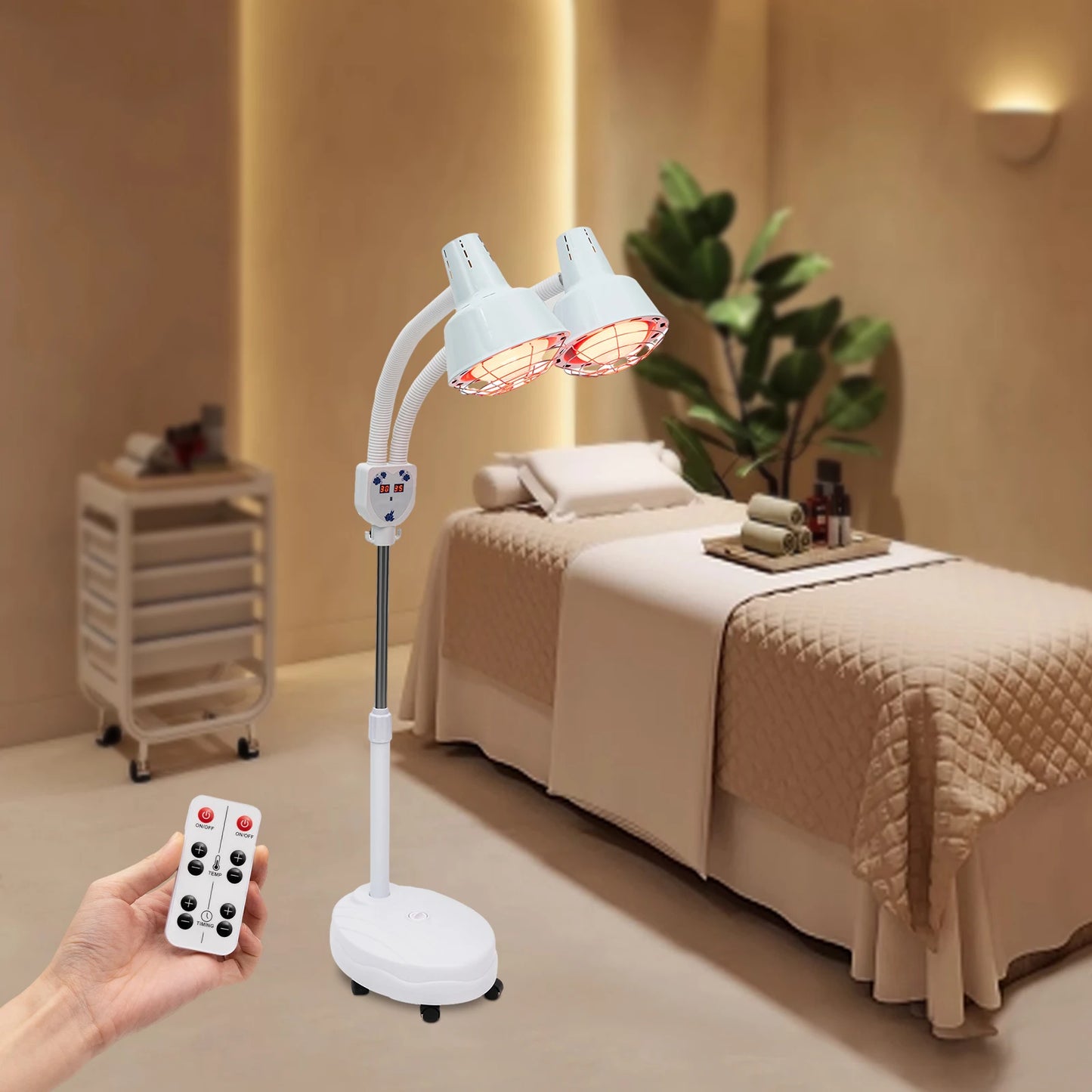 YIYIBYUS 275W Double Head Infrared Therapy Lamp 360 Degree