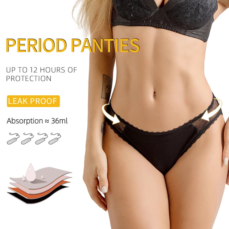 Choice 3Pack Lace Leakproof Menstrual Panties Underwear