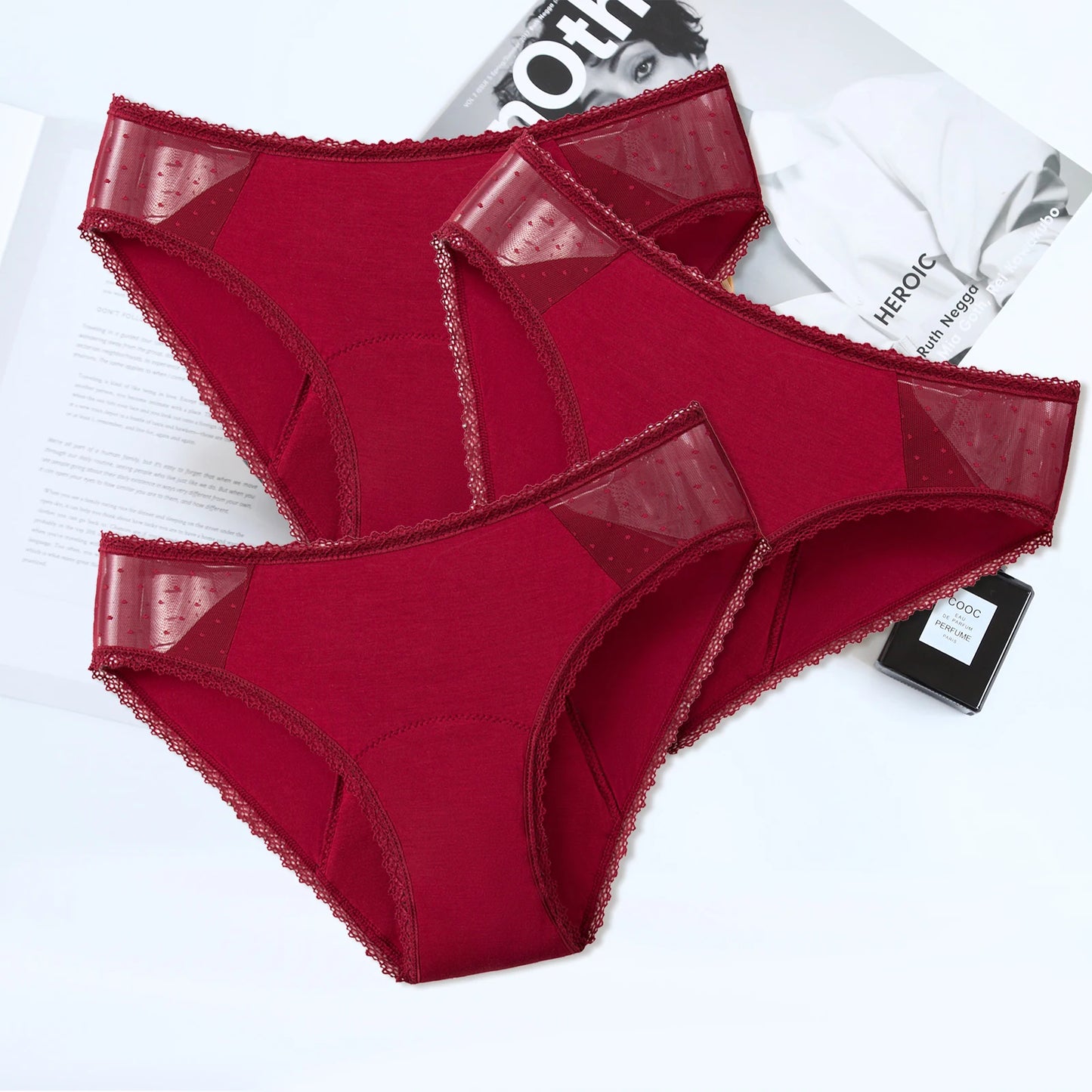 Choice 3Pack Lace Leakproof Menstrual Panties Underwear