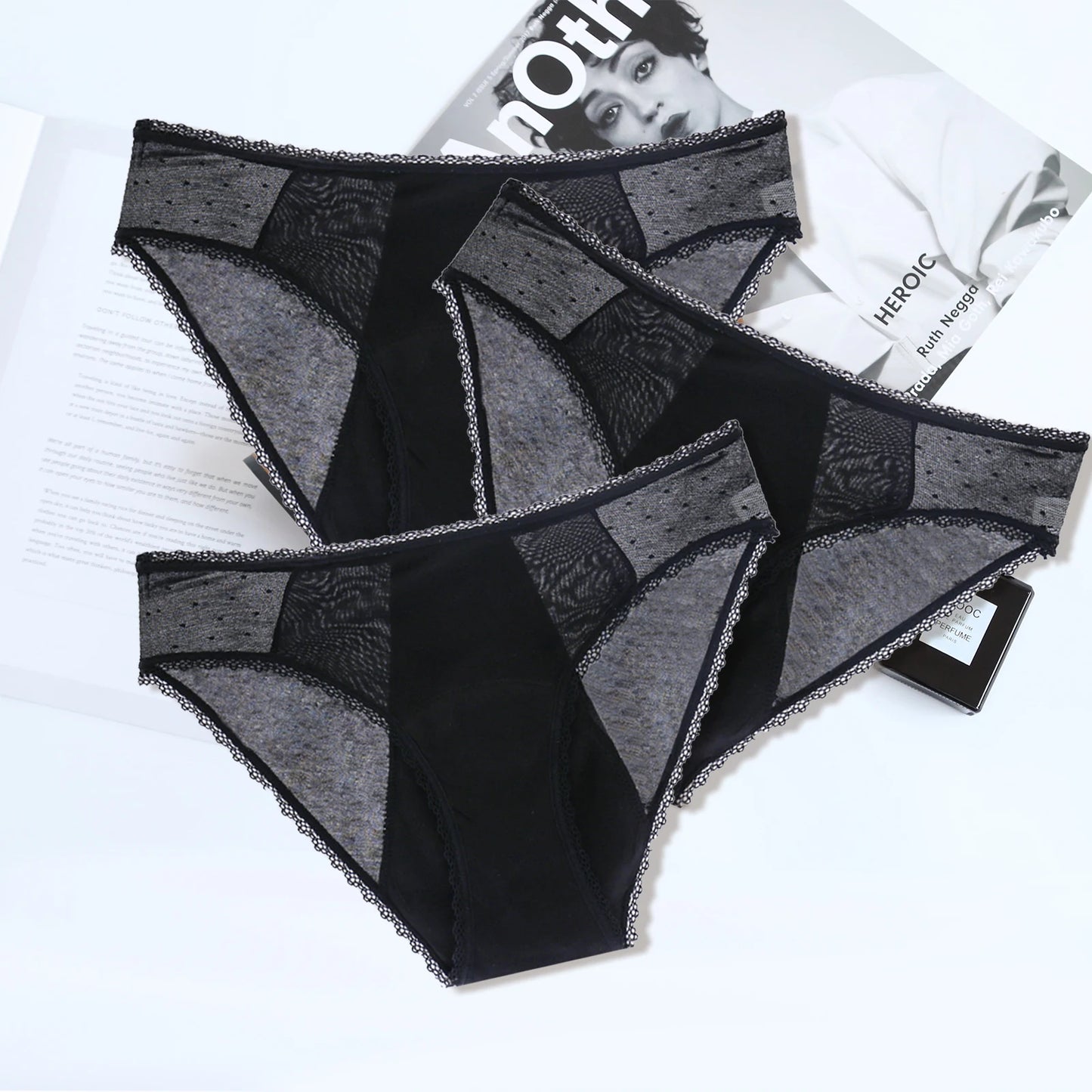 Choice 3Pack Lace Leakproof Menstrual Panties Underwear