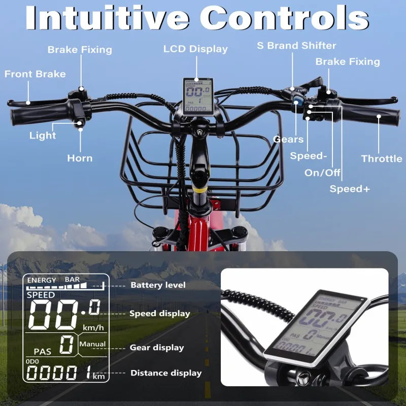 BROOBEY Electric Tricycle for Adults Folding Ebike Foldable