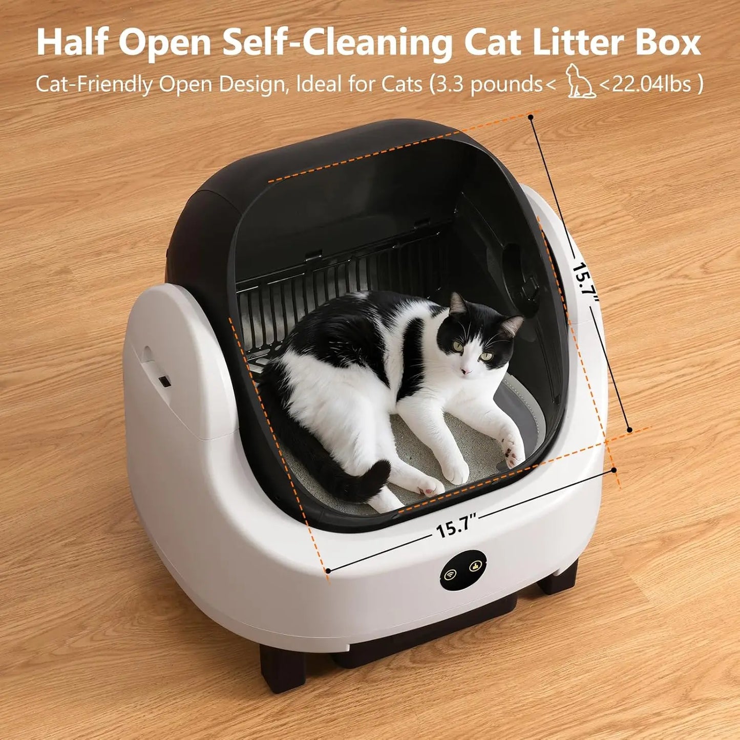 XMSJ Automatic Self-Cleaning Litter Box for Multiple Cats App Control