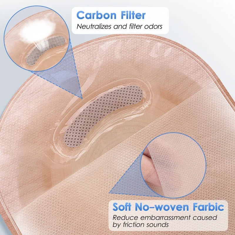 Cofoe Economical Drain Valve Colostomy Bags One Piece Clip