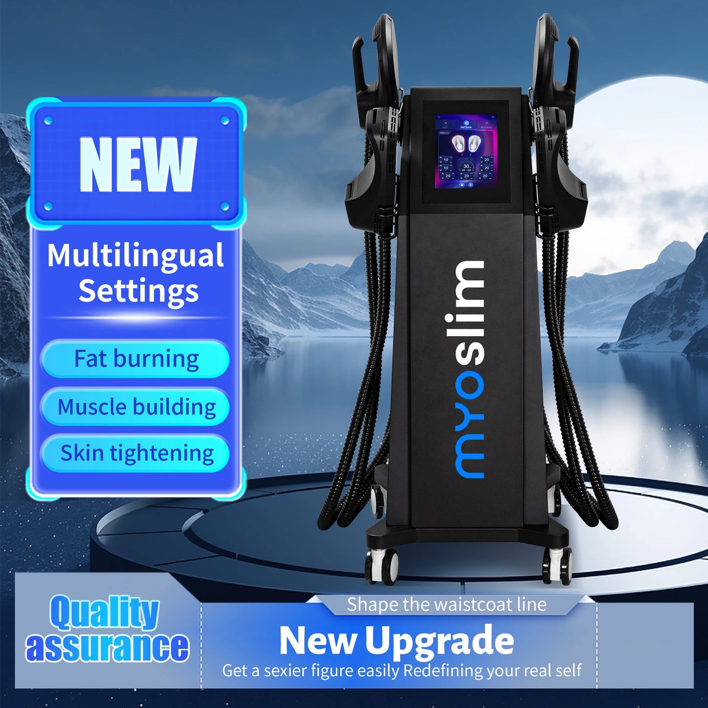 MYOSLIM Vertical Muscle Training Machine With EM Wave