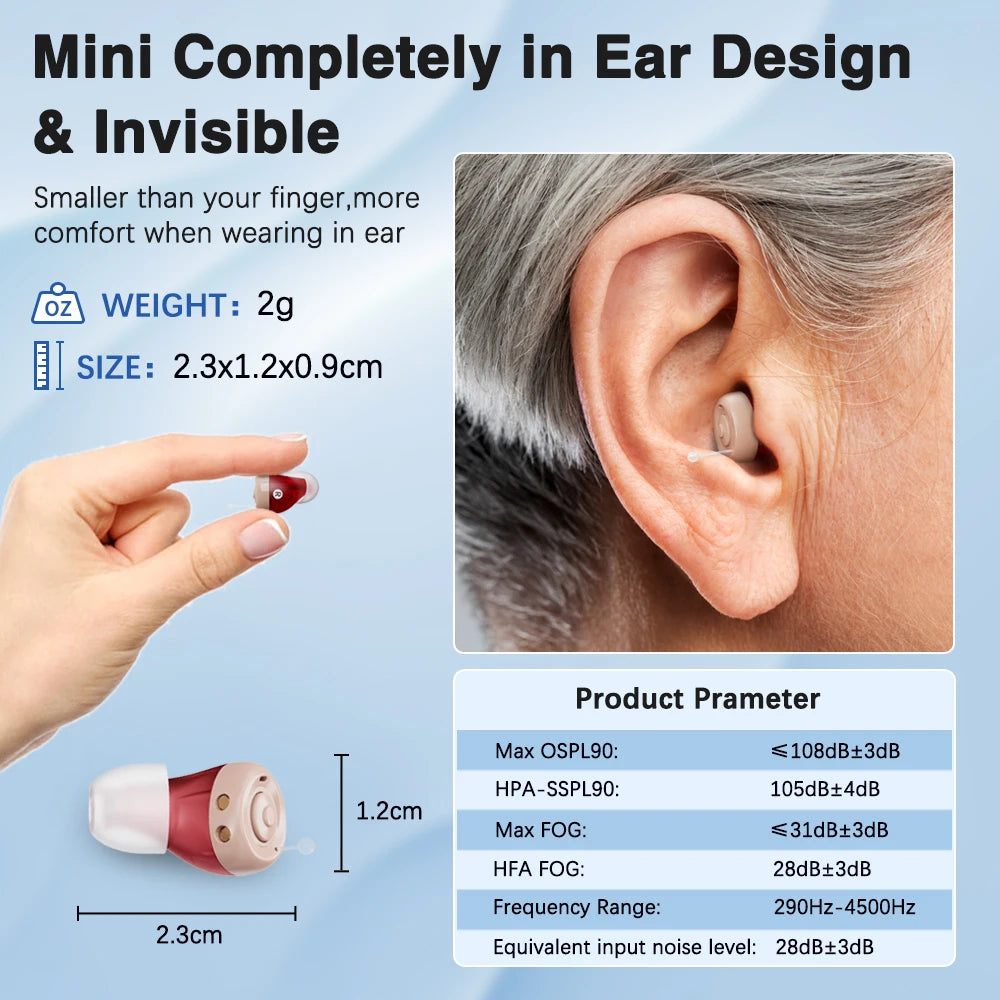 Jinghao JH-A49 Mini Rechargeable In Ear Hearing Aids