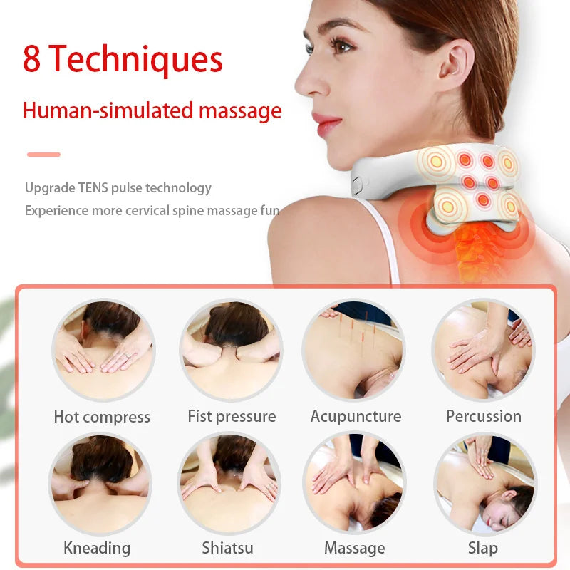 Smart Neck Massager With Heat For Pain Relief And Wellness