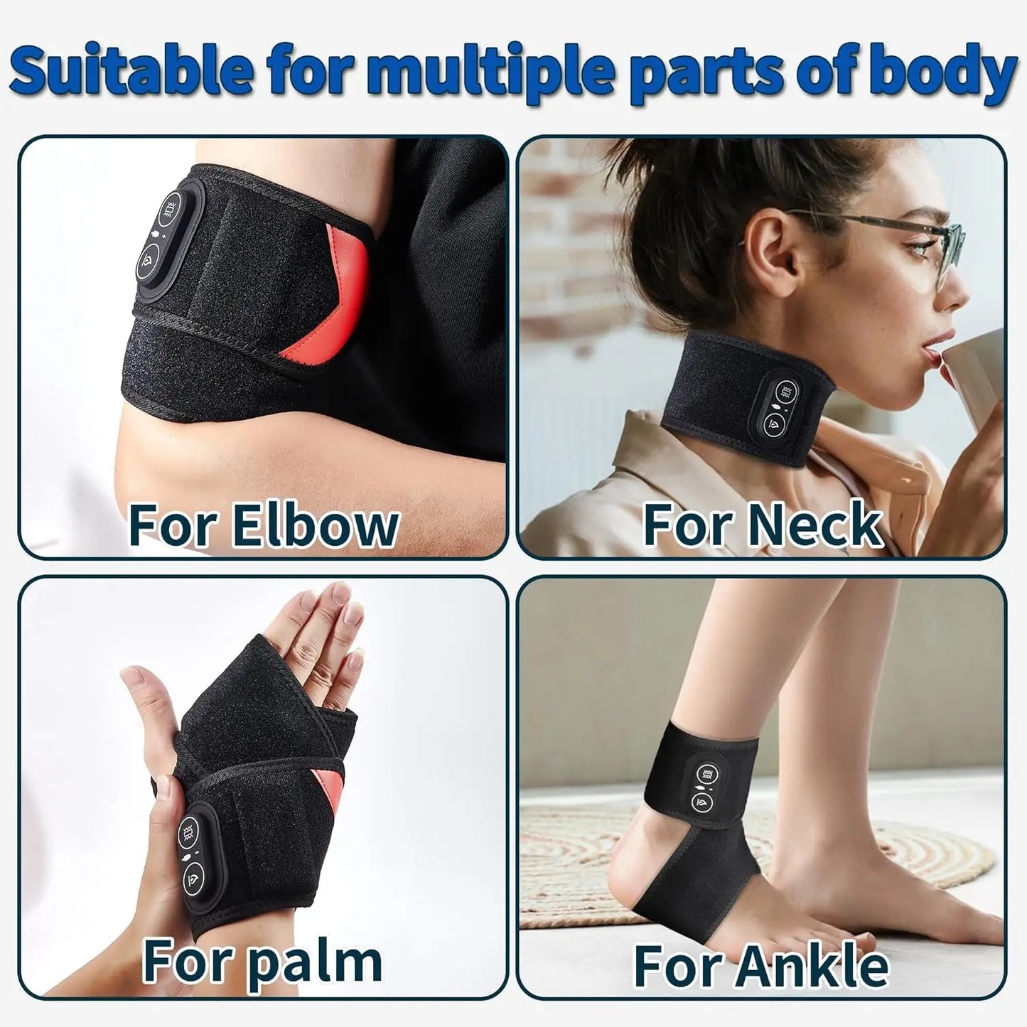 Wireless Heating Wrist Belt With Vibration And Massage Pain Relief