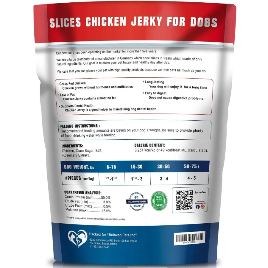 Hign Concerned Chicken Jerky Dog Treats Grain Free Organic