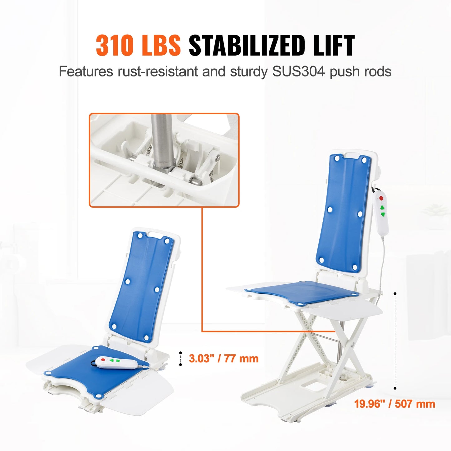 SucceBuy Electric Chair Lift for Seniors Height Adjustable