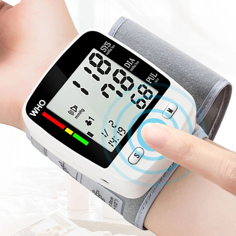 TAKROL Rechargeable Wrist Blood Pressure Monitor With LCD
