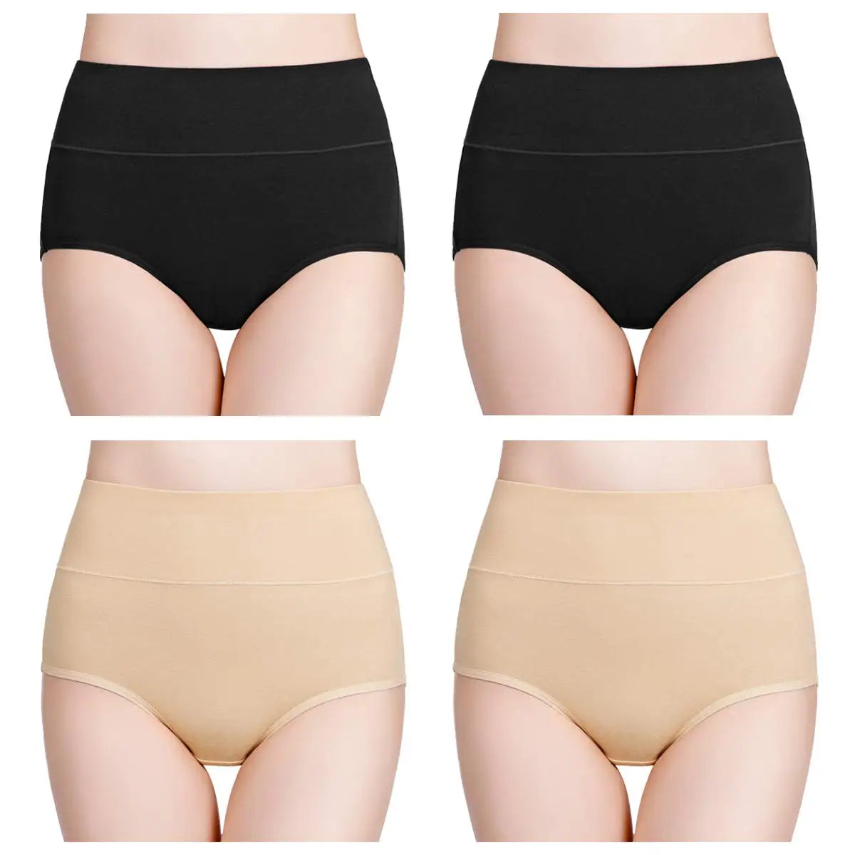 JOG MCERGCN High Waist Cotton Panties for Women Shaping Briefs