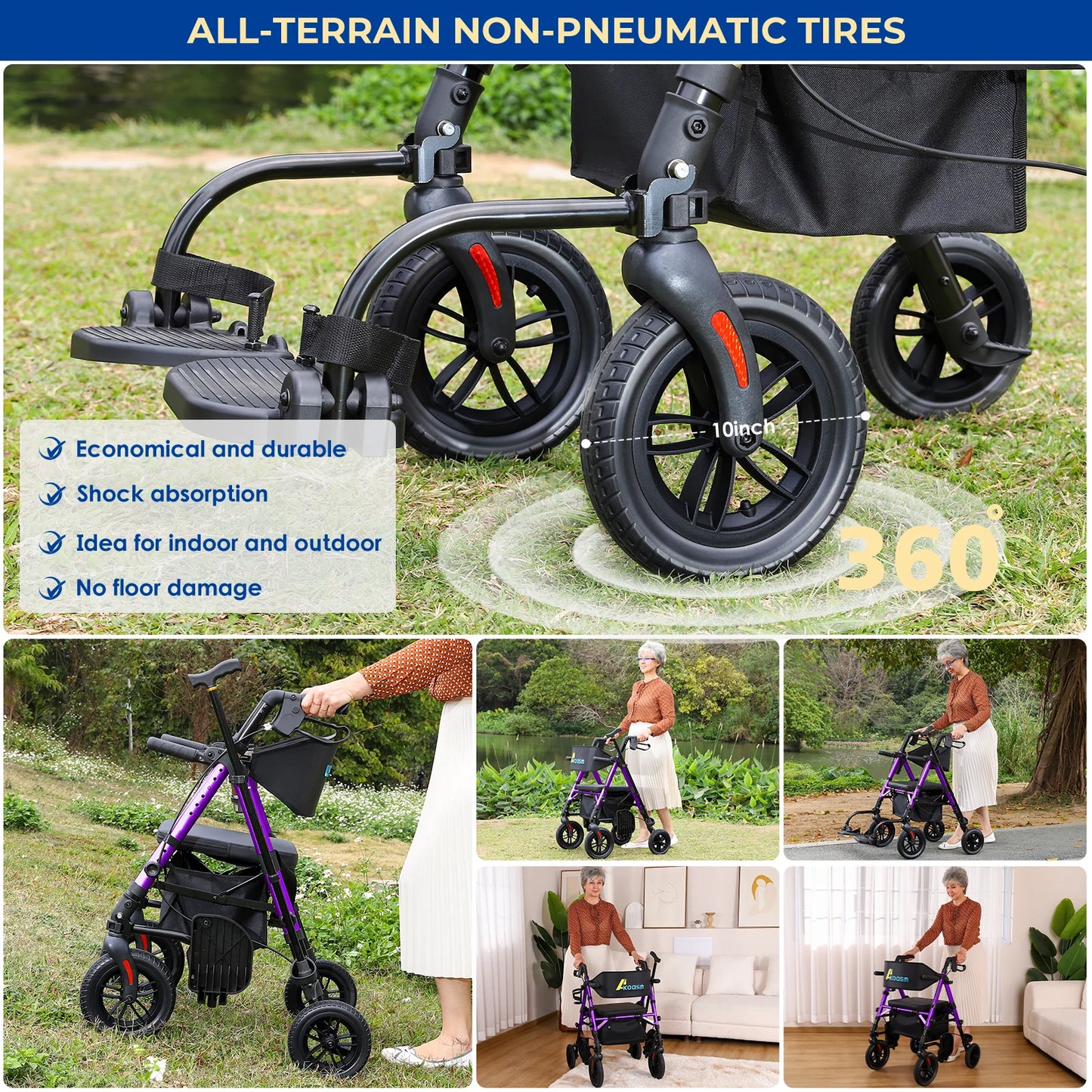Origin 2 In 1 Rolling Walker Wheelchair Combo For Adults