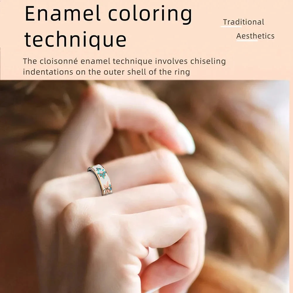 Erilles Smart Ring Fitness Tracker Stainless Steel IP68 Waterproof