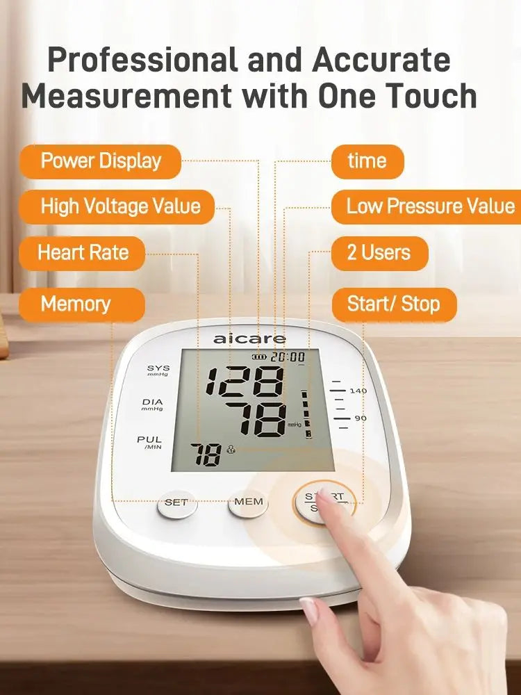Aicare Digital Blood Pressure Monitor Upper Arm Home Use
