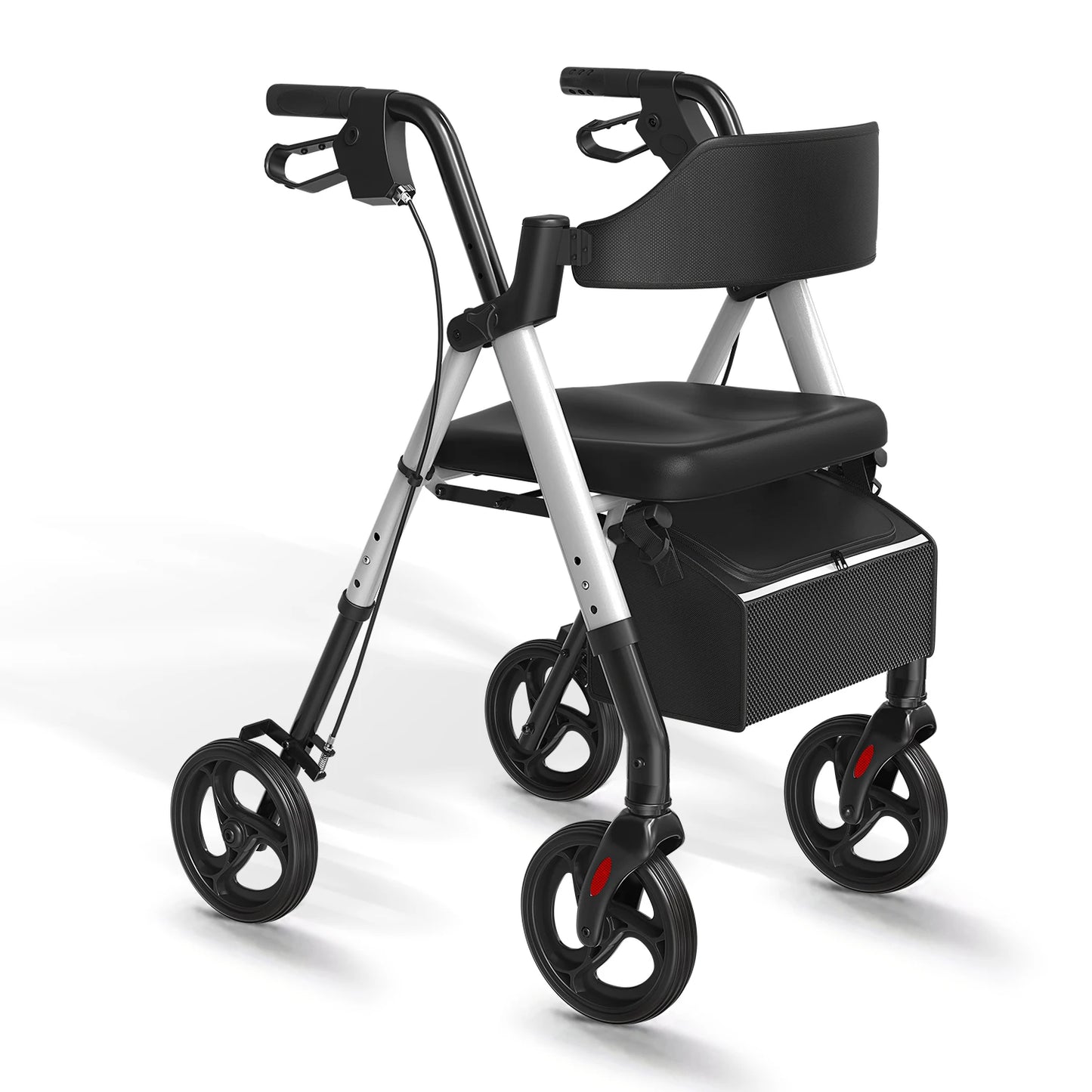 MaiDeSiTe Rollator Walker for Seniors Foldable Aluminum Seat Wheels