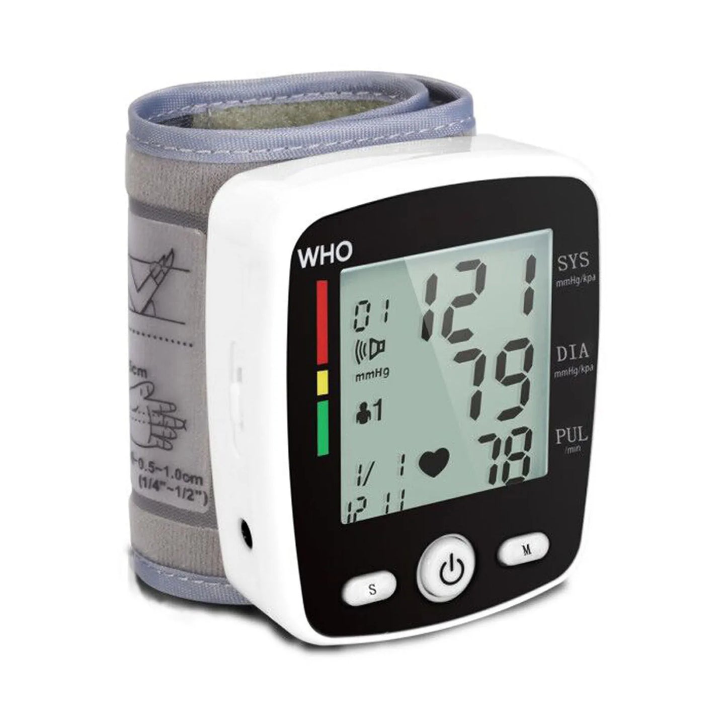 TAKROL Rechargeable Wrist Blood Pressure Monitor With LCD