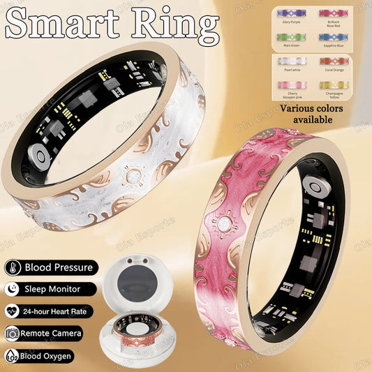 Ola Esporte Diamond Fashion Women Smart Ring Heart Rate Monitor